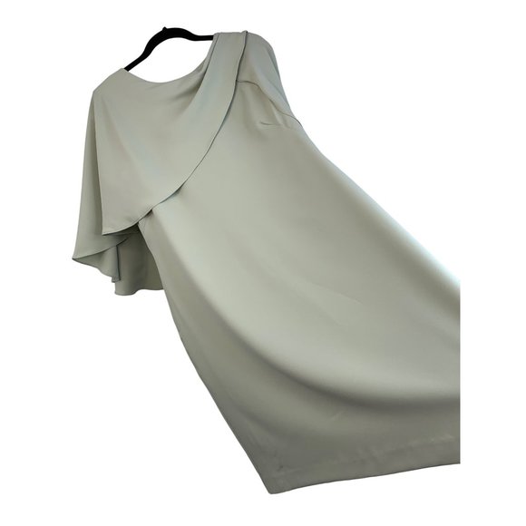 NWT Ralph Lauren 16 Capelet Dress Sleeveless Mother of Bride Event Sage 6820 - Picture 4 of 14